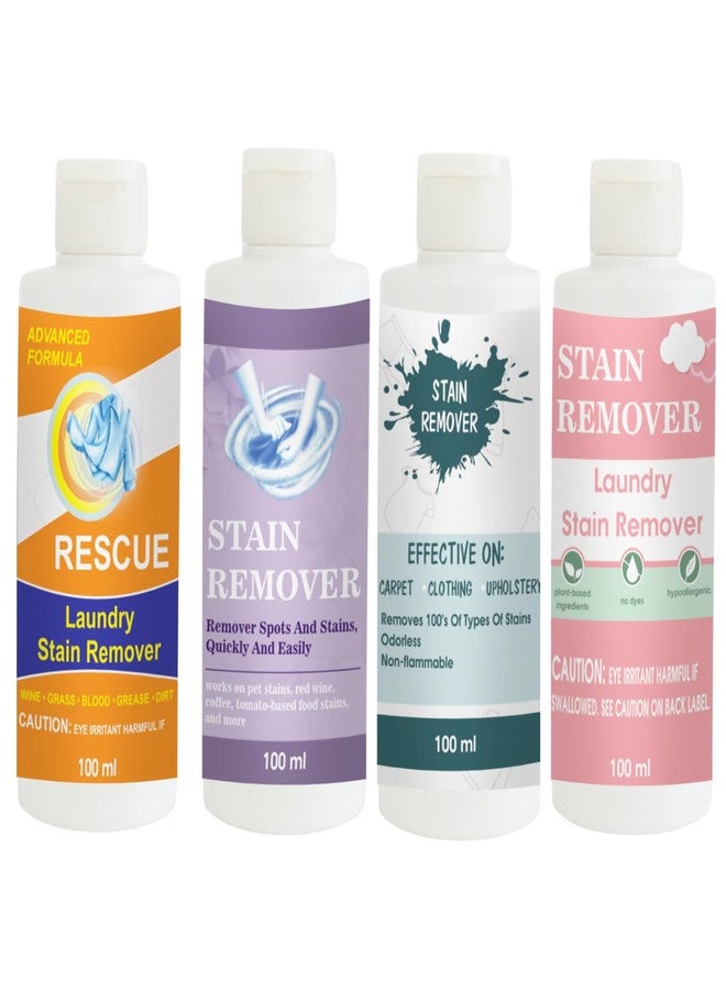 مجموعة مزيلات البقع من توفوس، تتضمن مزيل بقع برتقالي، بنفسجي، سماوي، ووردي | محلول تنظيف متعدد الأسطح للملابس والأقمشة والمفروشات (100 غرام لكل عبوة) - Image 1